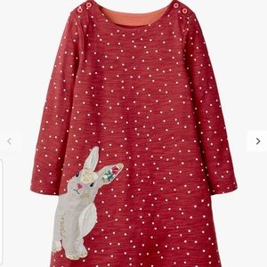 Mini Boden Snowy Bunny Dress
